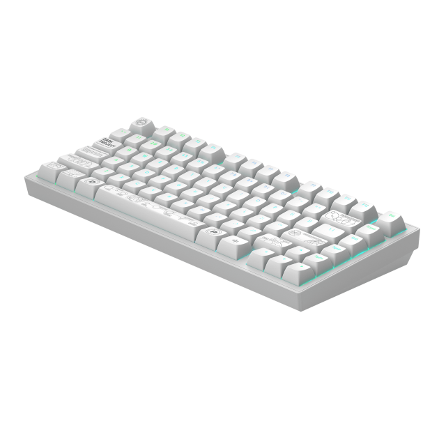 Gaming Wireless Mechanical Keyboard Dark Project ALU81A Terra Nova R2 White RGB 