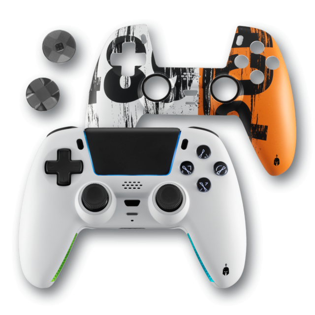 Wireless Gamepad Spartan Gear Sarissa за PC/PS4/PS5/Switch - White 