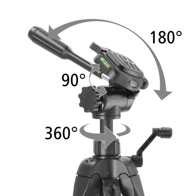 Hama "Action Smart 165 3D" Tripod with 3-way Head and Smartphone Holder 