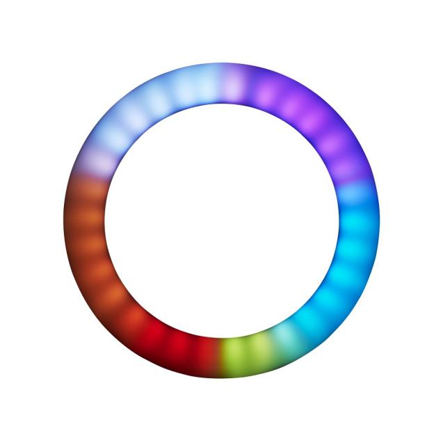 Hama "SpotLight FoldUp RGB 102" LED-RGB Ring Light, Smartphone Kit, Folding 