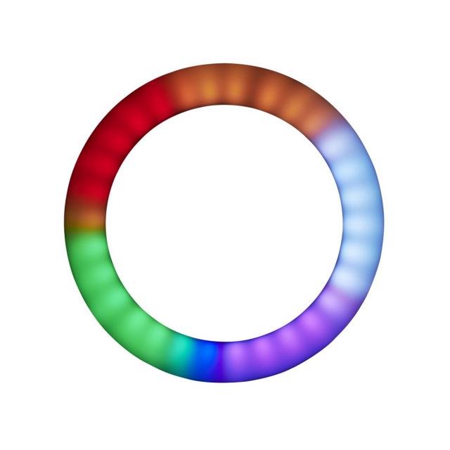 Hama "SpotLight FoldUp RGB 102" LED-RGB Ring Light, Smartphone Kit, Folding 