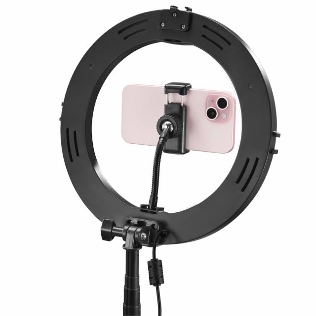 Hama "SpotLight FoldUp RGB 102" LED-RGB Ring Light, Smartphone Kit, Folding 