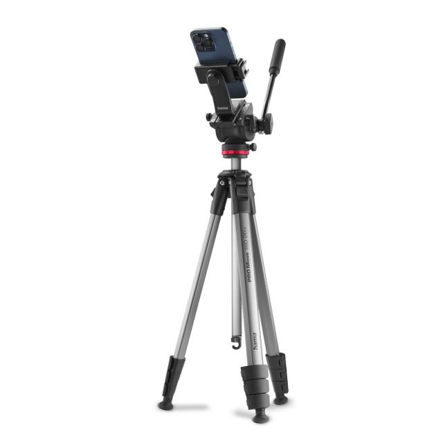 Hama “PRO Move 160 2D+” Tripod, Video Tripod for Camera and Mobile Phone, 160 cm 