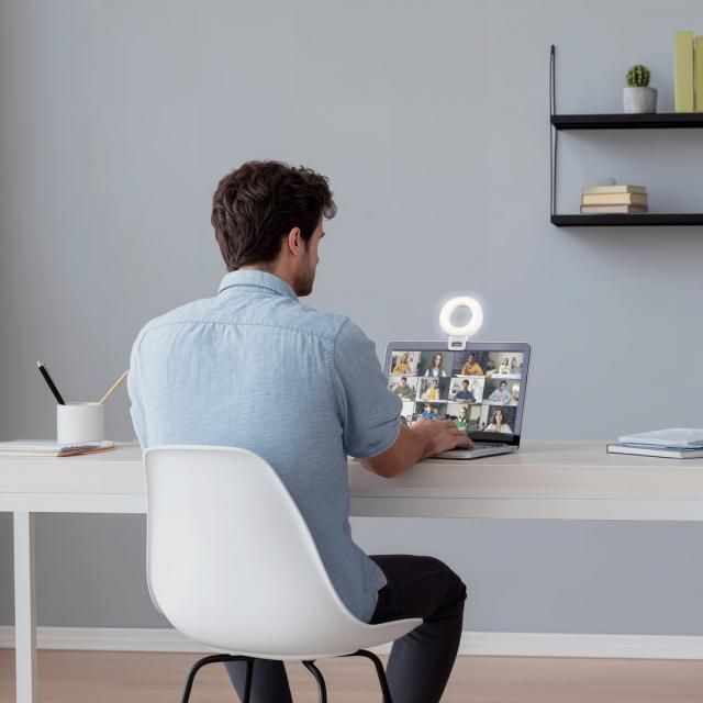 Hama "ToGo" LED Ring Light, Clip-on Ring Light f Mobile Phone, Chargeable, 3 Mod 