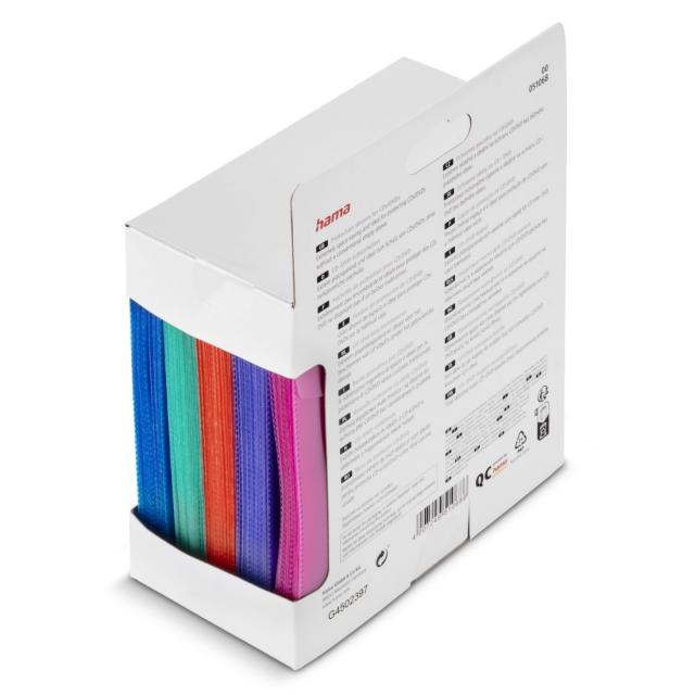 HAMA Предпазни пликове за CD/DVD, 100 бр, цветни 