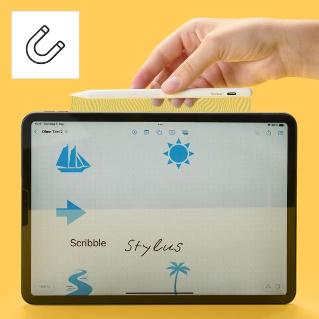 Hama “Scribble” Tablet Stylus for Apple iPads, High Precision, Tilt Recognition 