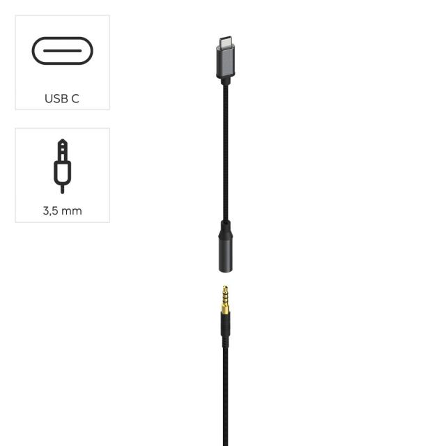 HAMA Слушалки с микрофон „CHS-200“, USB-C / 3.5mm жак, кабел 2 м 