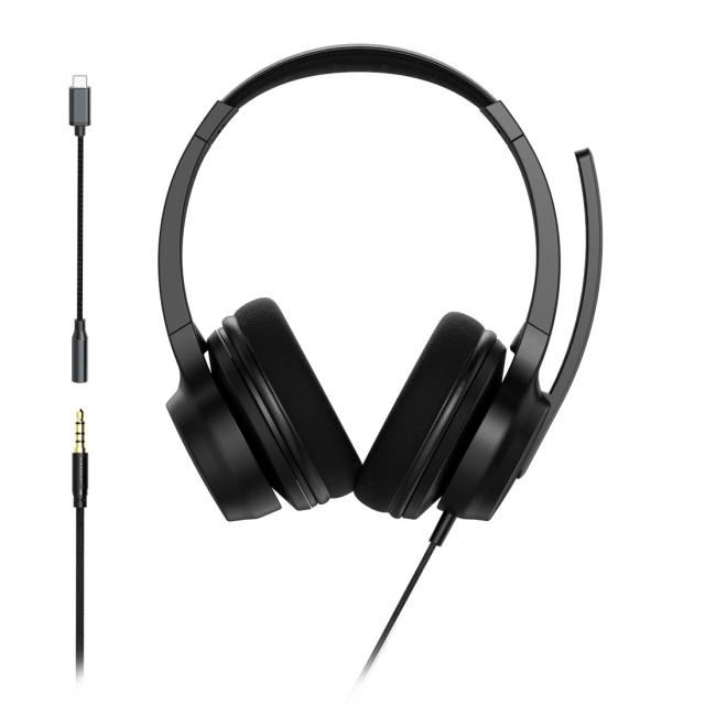 HAMA Слушалки с микрофон „CHS-300“, USB-C / 3.5mm жак, кабел 2 м 