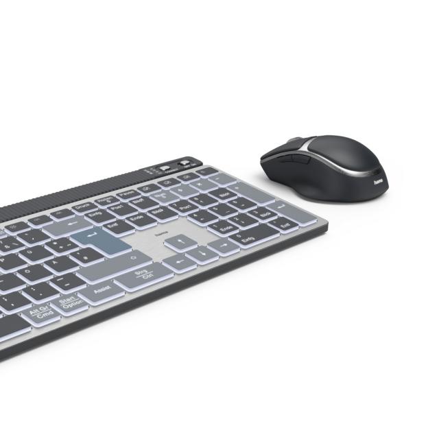 HAMA Комплект безжична клавиатура-мишка "WKM-750", Bluetooth & 2.4Ghz, кирилизирана 