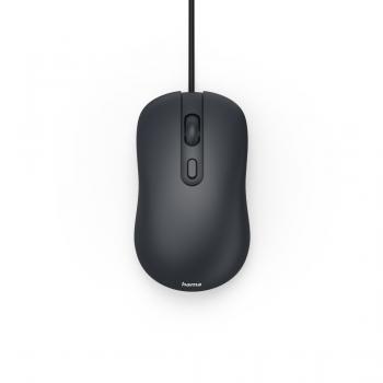 Оптична мишка HAMA CM-200, 4 бутонна, безшумна, с кабел, черна