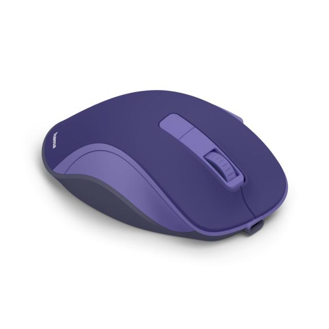 HAMA Безжична оптична мишка WM-500 Recharge, 6 бут.,800/1200/1600 dpi, безшумна, лилаво 