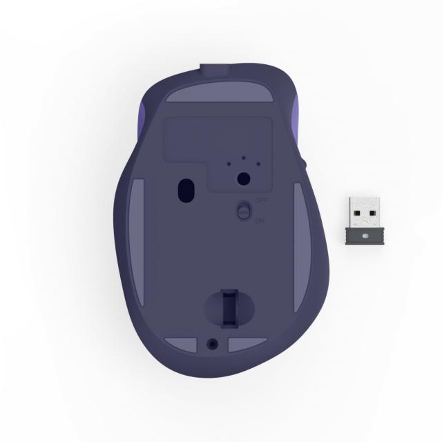 HAMA Безжична оптична мишка WM-500 Recharge, 6 бут.,800/1200/1600 dpi, безшумна, лилаво 