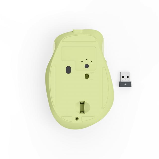 HAMA Безжична оптична мишка WM-500 Recharge, зелена, 6 бут.,800/1200/1600 dpi, безшумна 