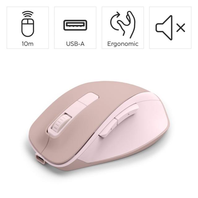 HAMA Безжична оптична мишка WM-500 Recharge, 6 бут.,800/1200/1600 dpi, безшумна 