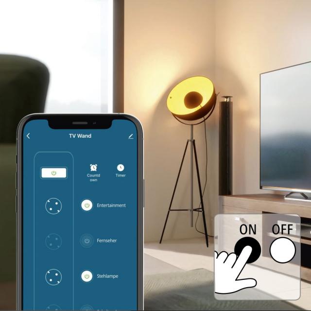 HAMA Смарт разклонител Wi-Fi  2.4Ghz, 4 гнезда, 4xUSB, 1.7 m, бял 
