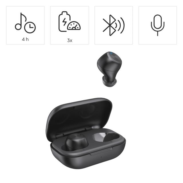 Hama Блутут слушалки “Spirit Chop II”, TWS, in-Ear, черни 