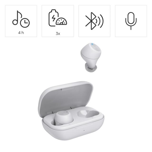 Hama Блутут слушалки “Spirit Chop II”, TWS, in-Ear, бяло 
