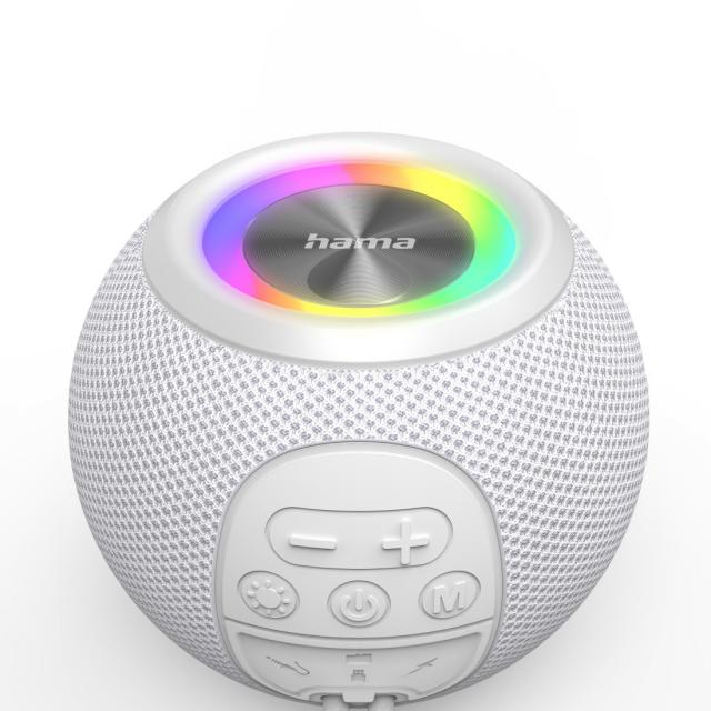 Hama "Ball Shape Speaker" Bluetooth® Loudspeaker, 5 Light Modes, 5W, 188238 