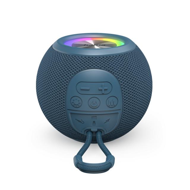 Hama "Ball Shape Speaker" Bluetooth® Loudspeaker, 5 Light Modes, 5W, blue 