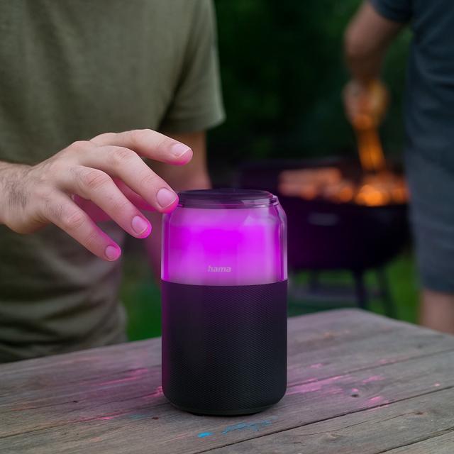 HAMA Блутут колонка "Can Speaker" 5 W, 4 LED режима на осветление 
