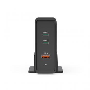 HAMA Зарядна станция 140W, USB-C, 3 порта, GaN, Power Delivery (PD)