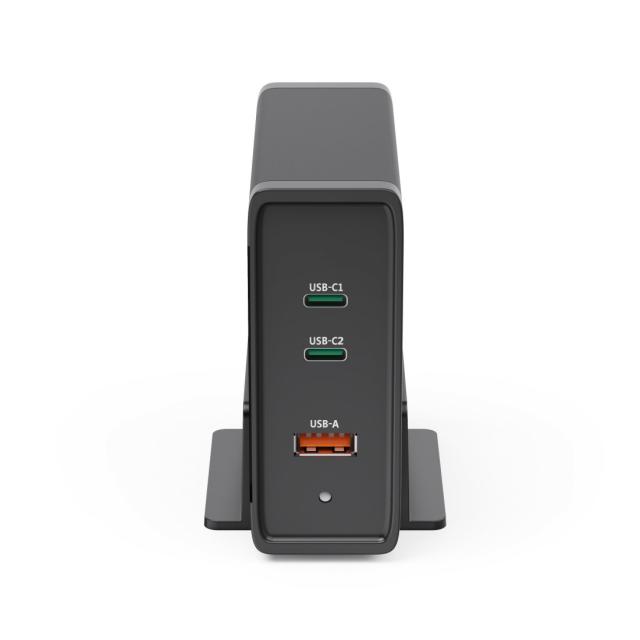HAMA Зарядна станция 140W, USB-C, 3 порта, GaN, Power Delivery (PD) 