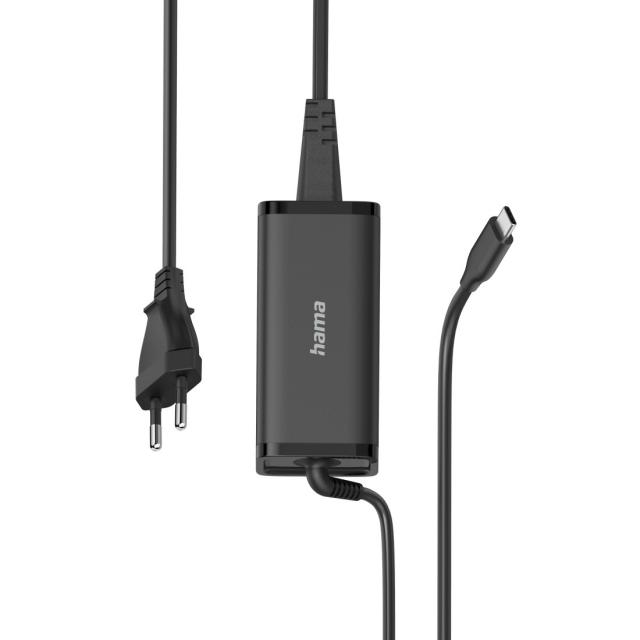 HAMA Универсално захранване за лаптоп, USB-C, Gan, (PD), 5-20V/100W 