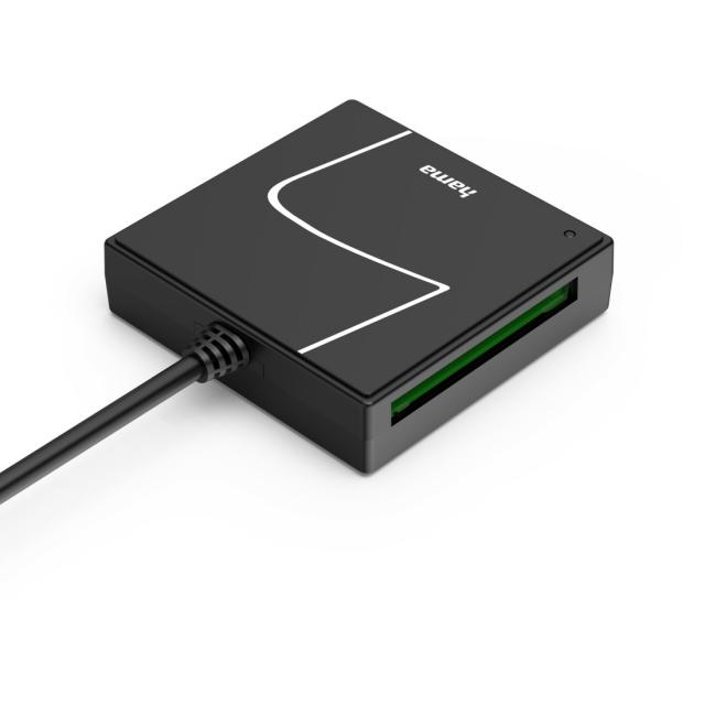HAMA Четец за карти USB, USB-A, с USB-C адаптер, USB 3.2 Gen1, SD/micro-SD/CF/MS 