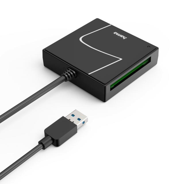 HAMA Четец за карти USB, USB-A, с USB-C адаптер, USB 3.2 Gen1, SD/micro-SD/CF/MS 