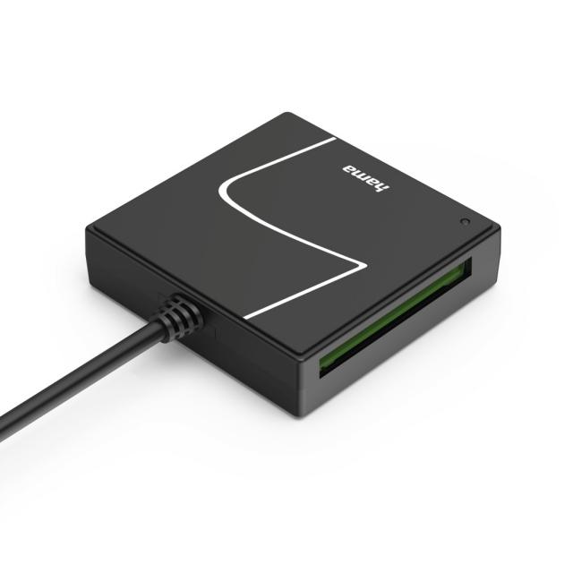 HAMA Четец за карти USB, USB-A, с USB-C адаптер, USB 3.2 Gen1, SD/micro-SD/CF/MS 