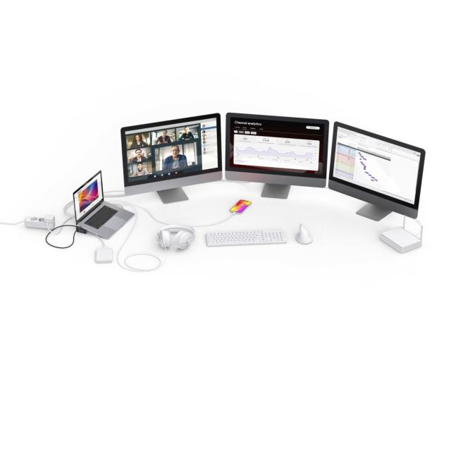 Hama "Connect2Office Work" USB-C Docking Station, Silicone Feet, 12 Ports 