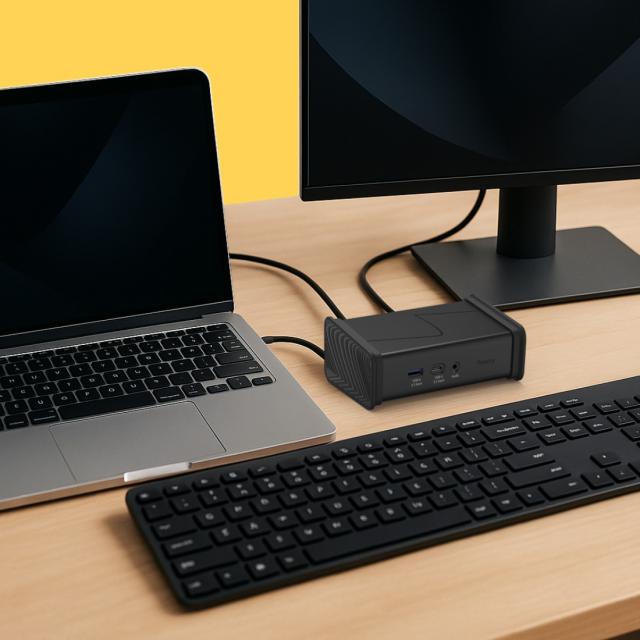 HAMA Докинг станция USB-C "Connect2Office Black", 9 порта, 2x HDMI™, USB-A, USB-C, LAN 