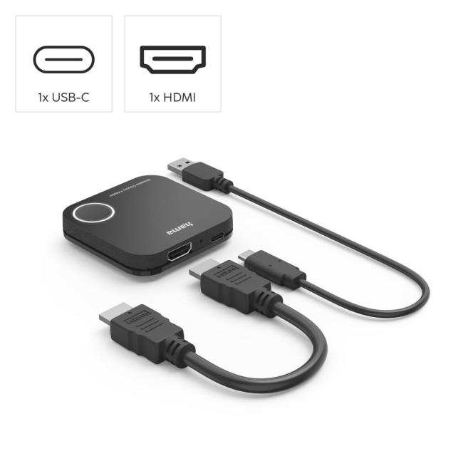 HAMA Безжичен HDMI адаптер за дисплей, Full HD 1080p, вкл. кабел 
