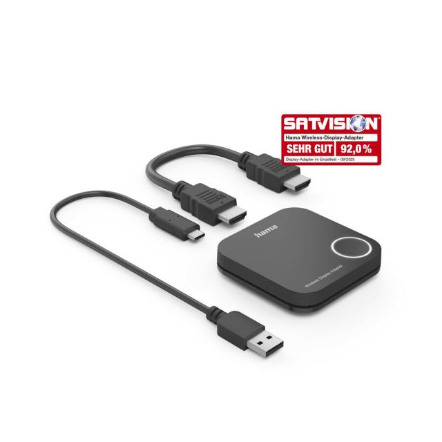 HAMA Безжичен HDMI адаптер за дисплей, Full HD 1080p, вкл. кабел 