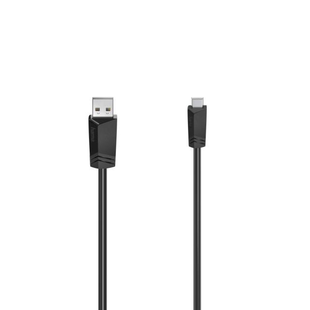 HAMA Кабел USB Mini-B - USB-A, 480 Mbit/s, 0.75 m 