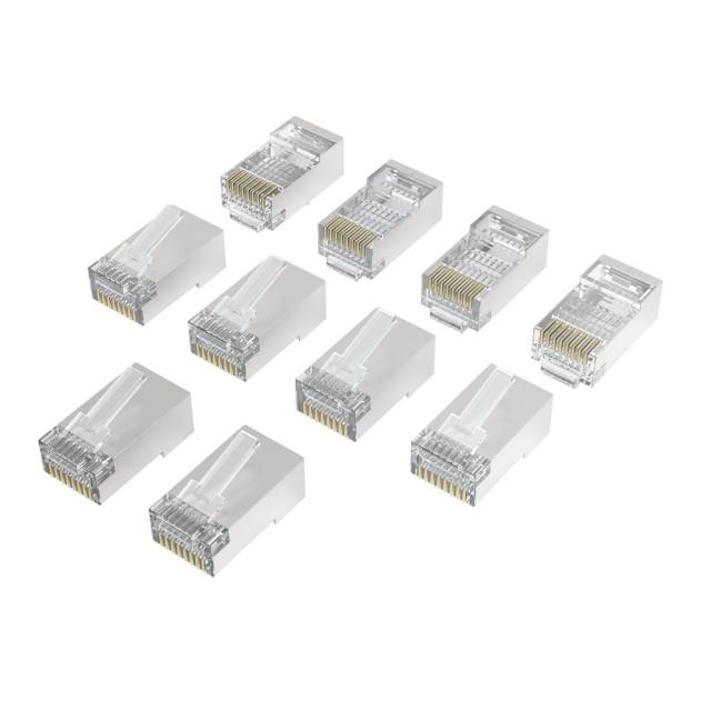 Hama Network Plug, CAT 6a, 10 Gbit/s, Shielded, 10 Pcs 