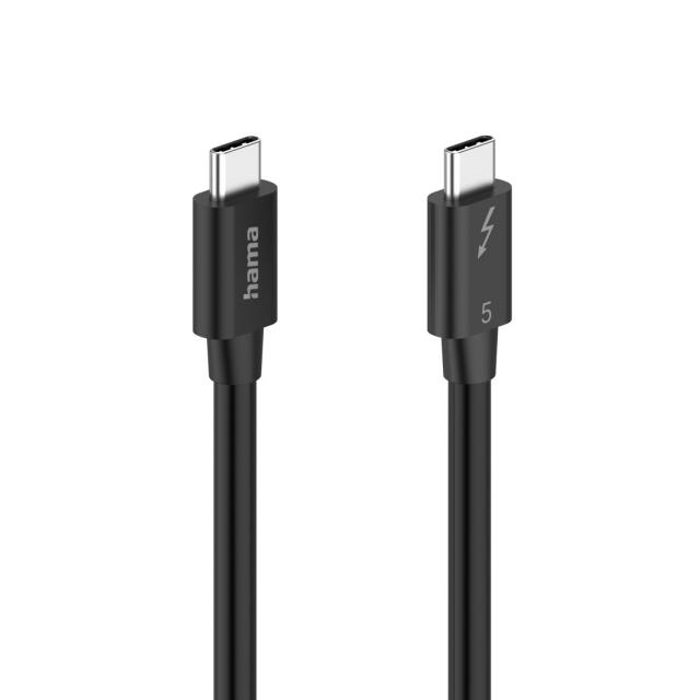 HAMA Кабел "USB-C" Thunderbolt-5, 80 Gbit/s, 5A, 240W, Ultra-HD 8K, 1.00 m 
