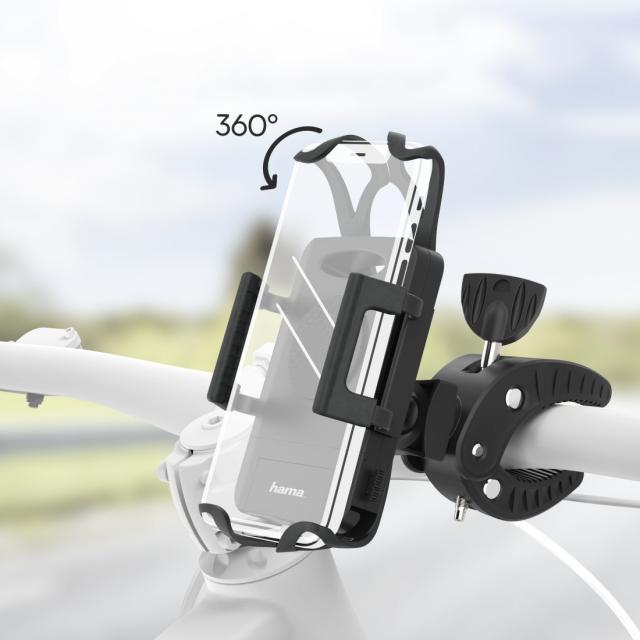 Hama "Strong" Bicycle Mobile Phone Holder, 360-degree Rotation, Univers. for Sma 