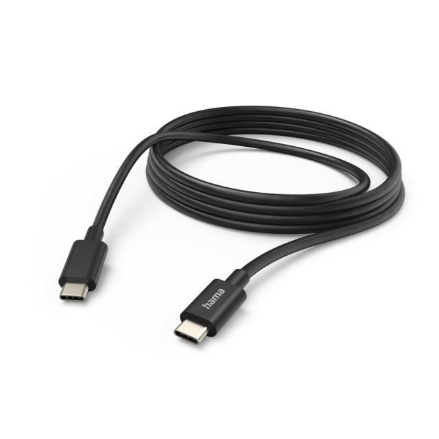 Hama Charging Cable, USB-C - USB-C, 3 m, black 