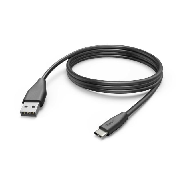 Hama Charging Cable, USB-C - USB-A, 3 m, black 