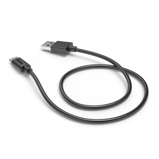 Hama Charging Cable, USB-A - USB-C, 0.5 m, black 