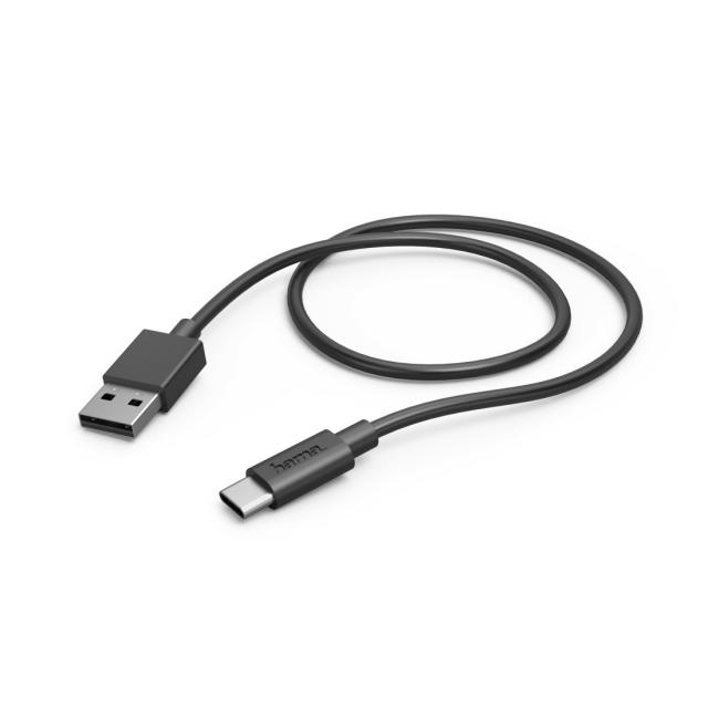 Hama Charging Cable, USB-A - USB-C, 0.5 m, black 