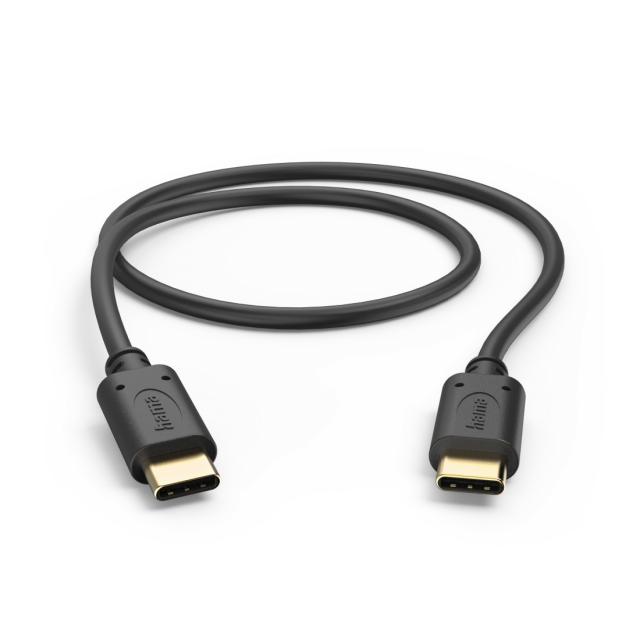Hama Charging Cable, USB-C - USB-C, 0.5 m, black 