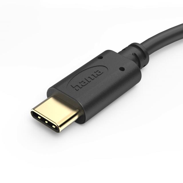 Hama Charging Cable, USB-C - USB-C, 0.5 m, black 