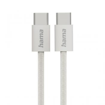 Hama "Fabric" Charging Cable, USB-C - USB-C, 1 m, Nylon