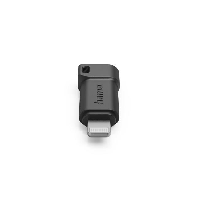 Hama USB-C Adapter to Apple Lightning Plug, MFI, black 