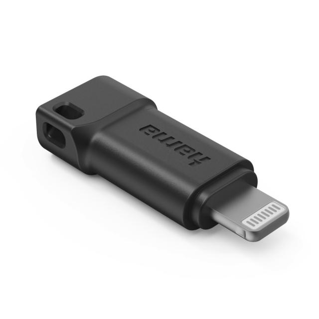 Hama USB-C Adapter to Apple Lightning Plug, MFI, black 