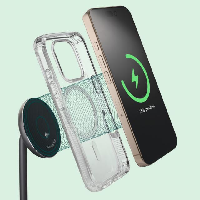 Hama Wireless Qi2 Charger, Inductive Fast Charging, Charging Station Stand, 15 W 