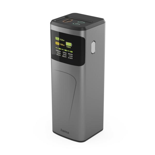 Hama “”High Power” Power Pack, 150 W, 24000 mAh, 2x USB-C, USB-A, Quick Charging 