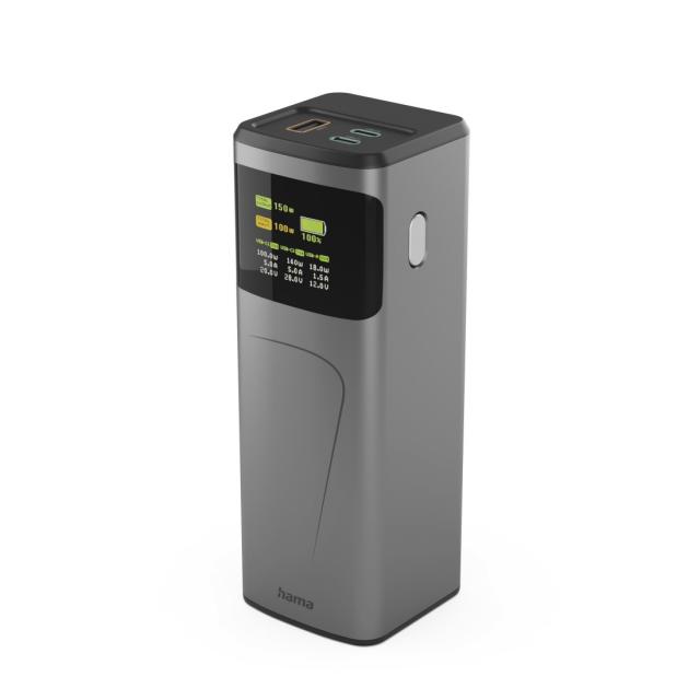 Hama “”High Power” Power Pack, 150 W, 24000 mAh, 2x USB-C, USB-A, Quick Charging 